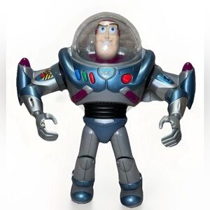 TOY STORY 1999 BUZZ LIGHTYEAR 12" DISNEY PIXAR ACTION FIGURE BLUE GRAY Working